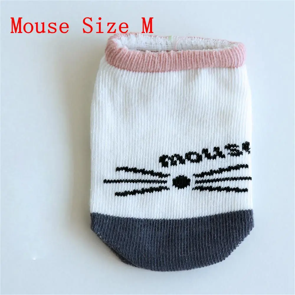Милые носки для маленьких мальчиков и девочек от 0 до 4 лет, 4 стиля, Нескользящие хлопковые носки для новорожденных, малыш младенец носок - Цвет: Mouse Size M