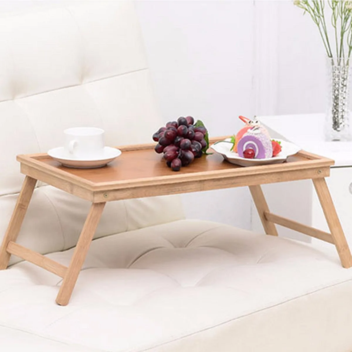 

Foldable Wooden Bamboo Bed Tray Breakfast Laptop Desk Tea Serving Table Stand New Laptop Stand Holder Notebook Cooler Cooling