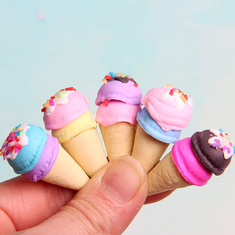5 шт. Fimo конусный наполнитель для мороженого для ясной/пушистой грязи популярные игрушки для детей Lizun Slime DIY Kit аксессуары для детей Лепка глина - Цвет: 5PCS Mixed