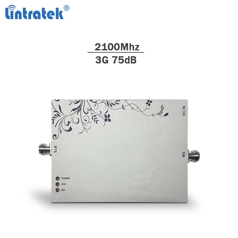 

Lintratek signal booste2100Mhz 75dBi Band 1 cellphone gsm repeater 3g WCDMA network booster mobile signal amplifier only#7.5