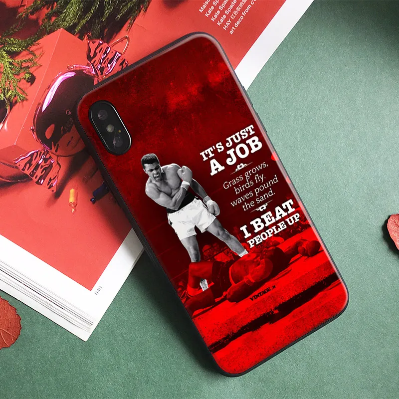 

Muhammad Ali quotes Soft Silicone Phone Case Cover Shell For Apple iPhone 6 6s 6Plus 6sPlus 7 8 7Plus 8Plus X