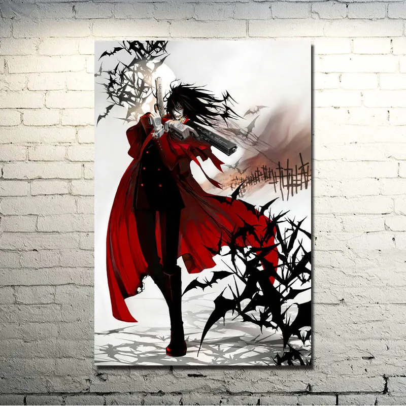 HELLSING вампир боевые Janpan Аниме Арт шелк или Холст плакат 13x20 24x36 дюймов фотографии