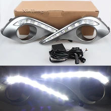 Waterproof and Turn Signal Style Relay 12v LED CAR DRL Daytime Running Lights With Fog Lamp Hole For Toyota Highlander 2012 2013 Waterproof and Turn Signal Style Relay 12v LED CAR DRL Daytime Running Lights With Fog Lamp Hole For Toyota Highlander 2012 2013