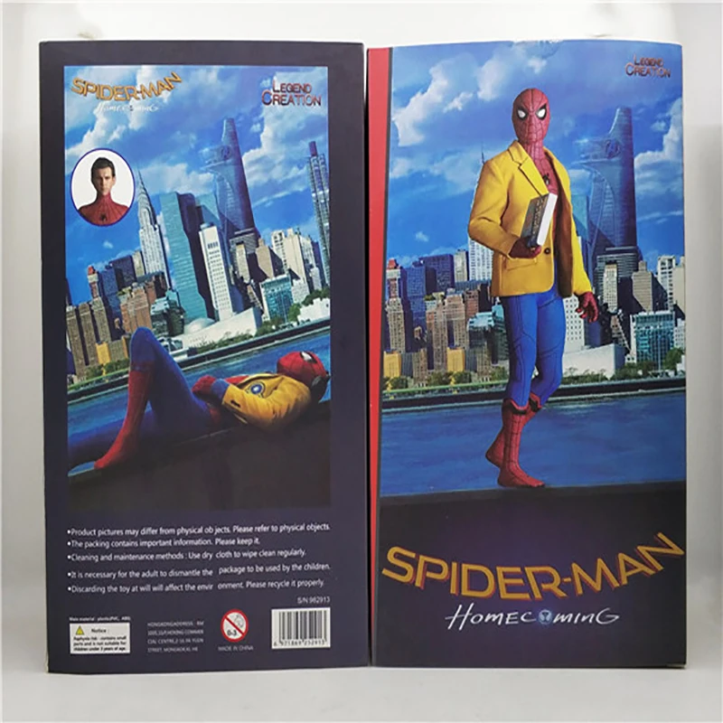 

28CM Marvel Spider Man Homecoming Spiderman Crazy Toys 1/6 Action Figure Collectible Figure Model child Toy Gift