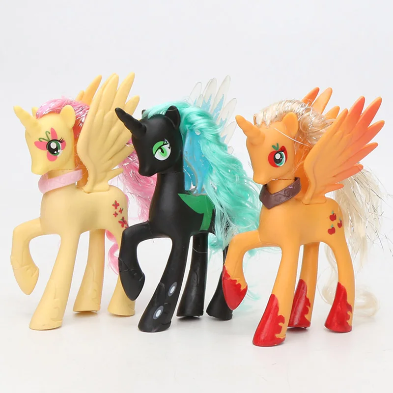 15 стилей 14 см игрушки My Little Pony Принцесса Селестия Луна Пинки Пай Радуга Дэш ПВХ Фигурки сумеречный единорог модель куклы