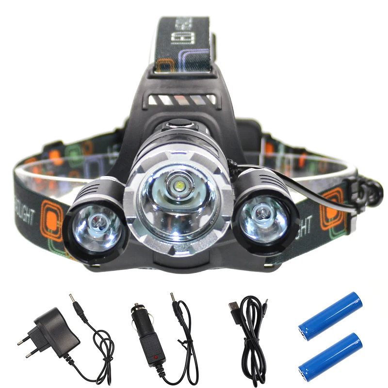 

8000 Lumens 10w CREE LED Headlamp T6+2Q5 Bulb Rechargeable Super Power Head Torch for Hunting Camping Outdoor Lighting Tool