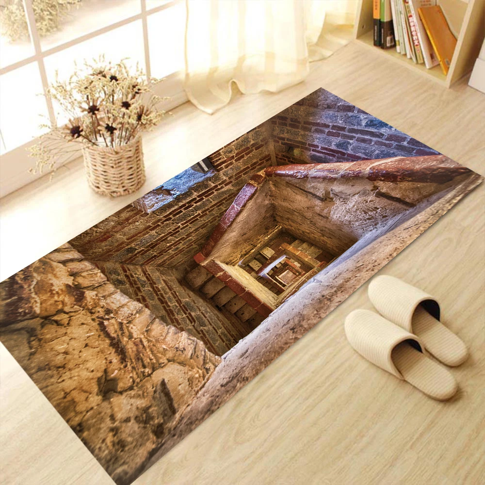 Spiral Brick 3D Floor Stickers Waterproof Removable Non slip Decal Wall