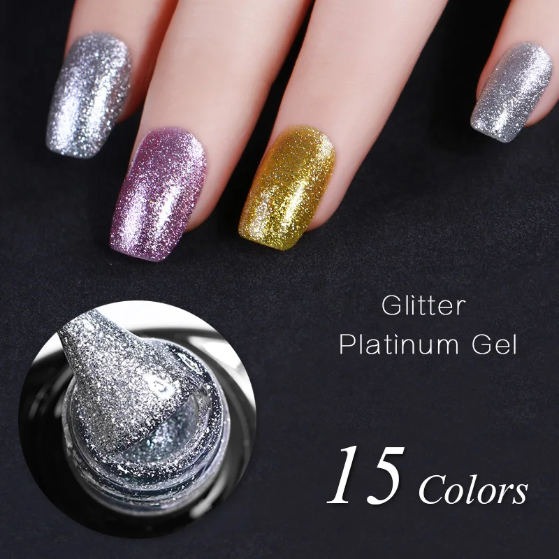 

UR Sugar 7.5ML Holigraphic Crystal Platinum Opal Jelly Gel Nail Art Nail Gel Polish UV LED Soak-Off Nail Lacquer Gel