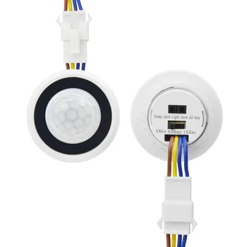 

220V 110V PIR Infrared Motion Sensor Switch Auto ON / OFF LED Light Switch Induction time /delay adjustable Mode Detector Switch