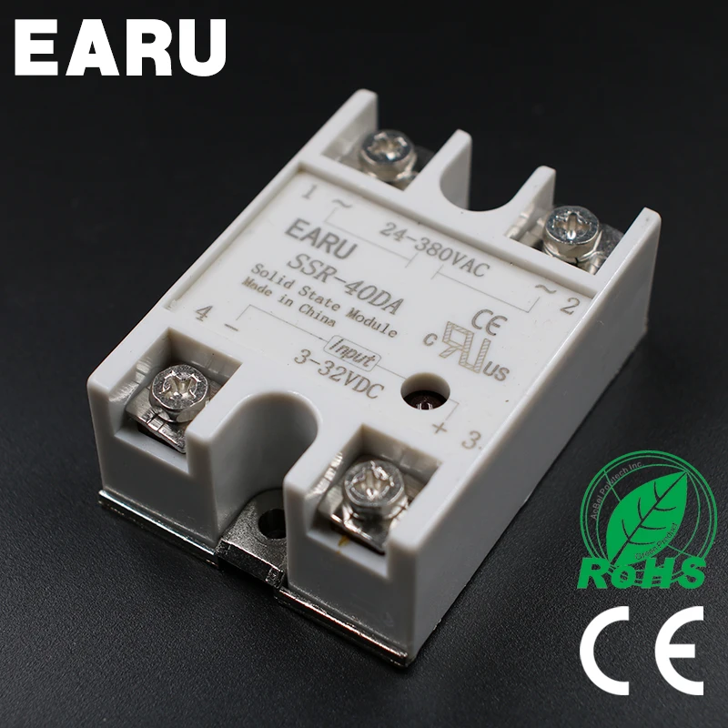 1 шт. SSR-40 DA SSR-40DA 40A SSR релейный вход 3-32VDC выход 24-380VAC для PID регулятора температуры