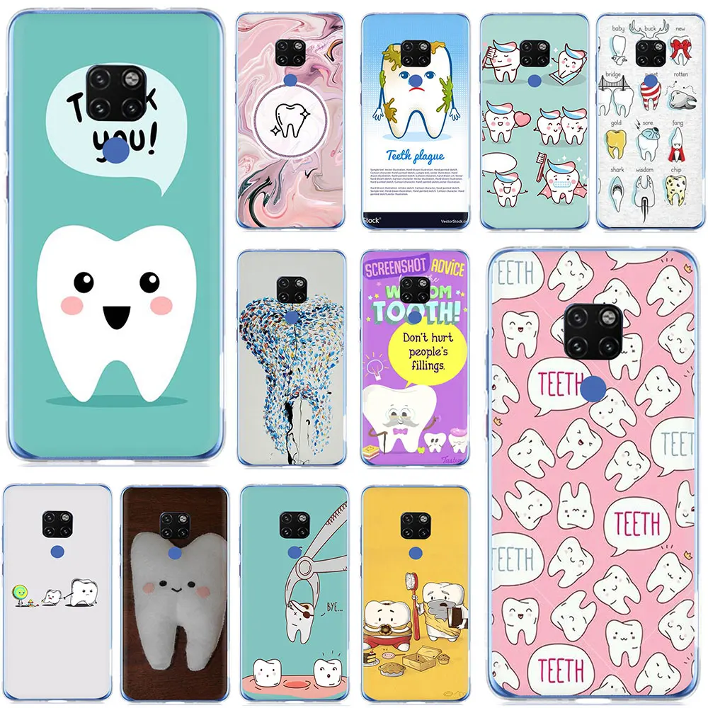 

Cute Wisdom Teeth Tooth Hard Phone Case for Huawei Mate 10 20 30 Pro Nova 2i 3i 3 5i Lite Y5 6 7 9 2017 Prime 2018