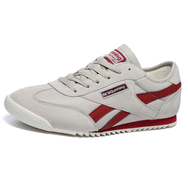 

Grey Leather Man Sneakers Men Sport Shoes Woman Running Shoes For Men Light Weight Men's Sports Shoes Athletic