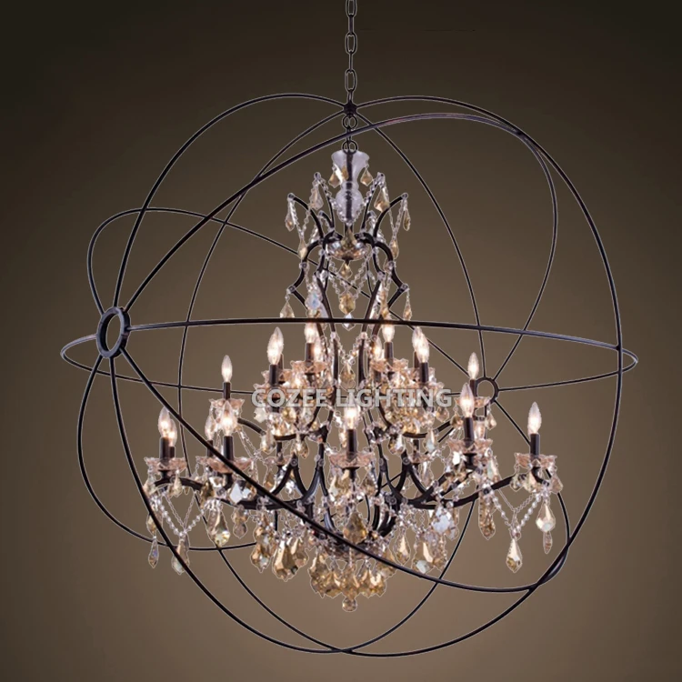 

Modern LED Chandelier Vintage Retro Crystal Chandeliers Hanging Lighting Staircase Chandeliers Amber Cristal Chandelier Lamp