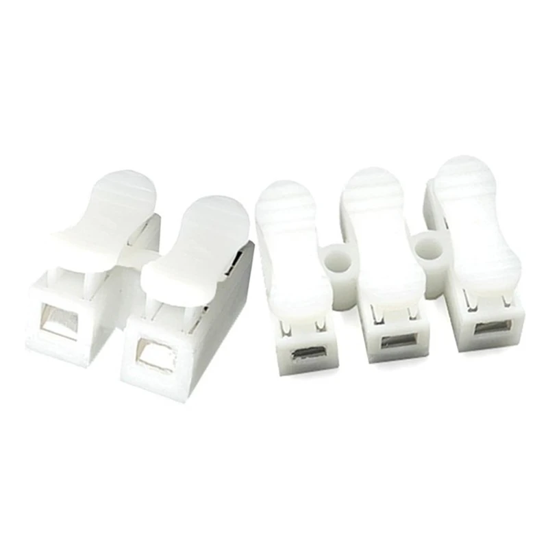 

30PCS/Lot CH-2 CH-3 Press Connector Electrical Cable Clamp Connectors Quick Splice Lock Wire Terminals Block Spring Connector Wi