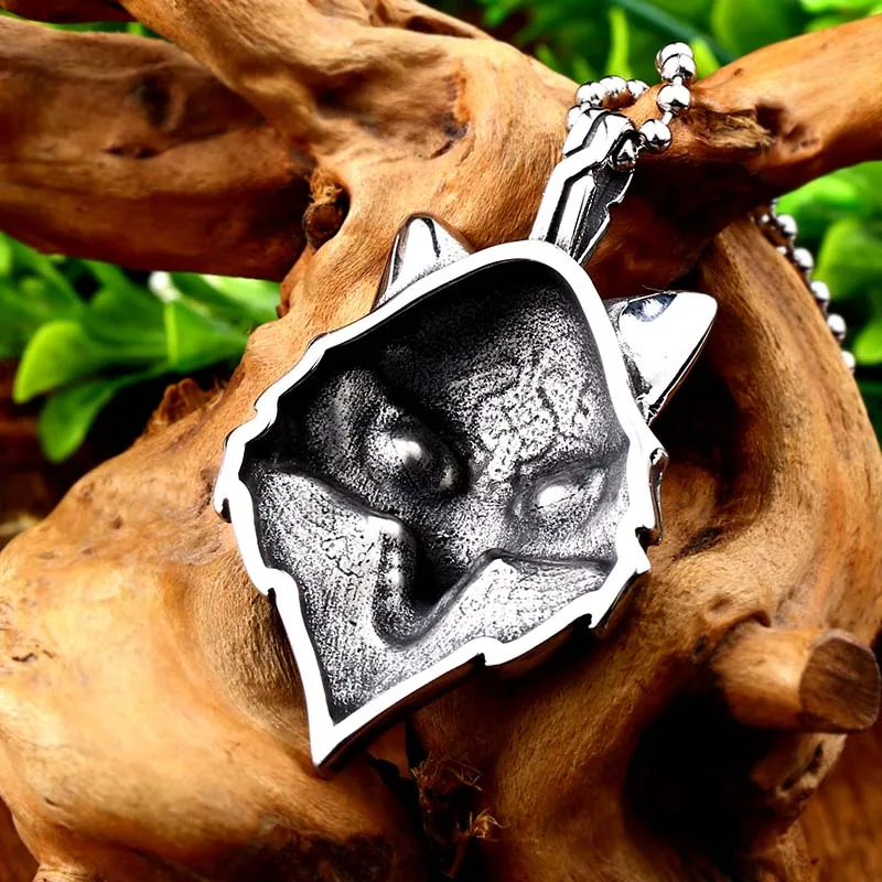 Beier 316L stainless steel Nordic Viking Amulet scandinavian wolf head Necklace Animal Original pendant necklace Jewelry LP354