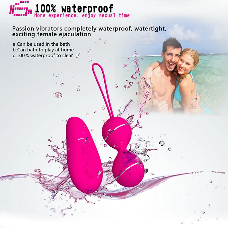 Purple wireless remote control vibrating ball Exercise smart love Ball of jump eggs Female Kegel Vaginal Tight Sex Toy for women