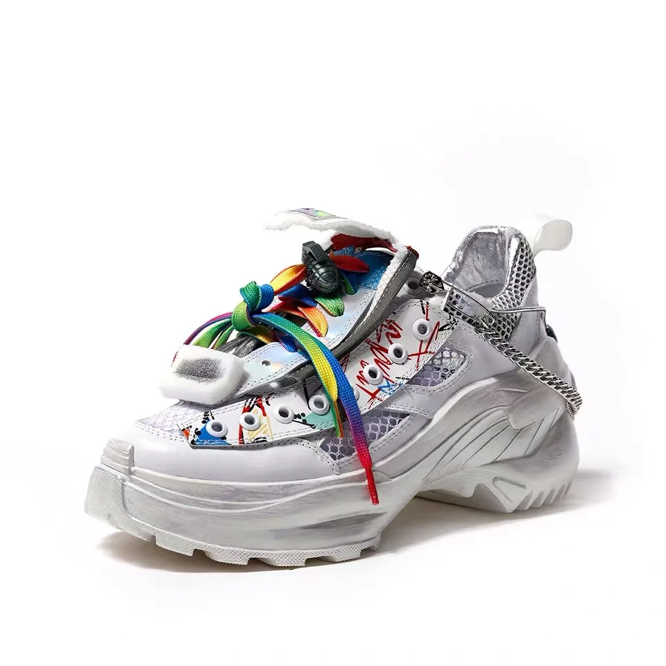 

Delivr Women Dad Shoes 2019 Summer Chunky Shoes Platform Thick Sole Increasing Shoes Ladies Sneakers Platform Vulcanized Shoes
