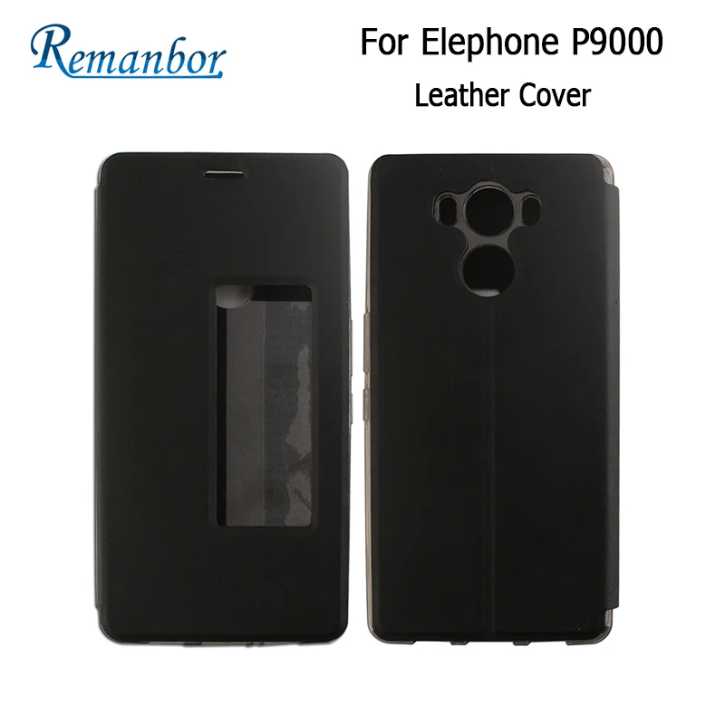 

Remanbor For Elephone P9000 P9000E P9000D PU Leather Case View Window Flip Cover for Elephone P9000 Cell Phone