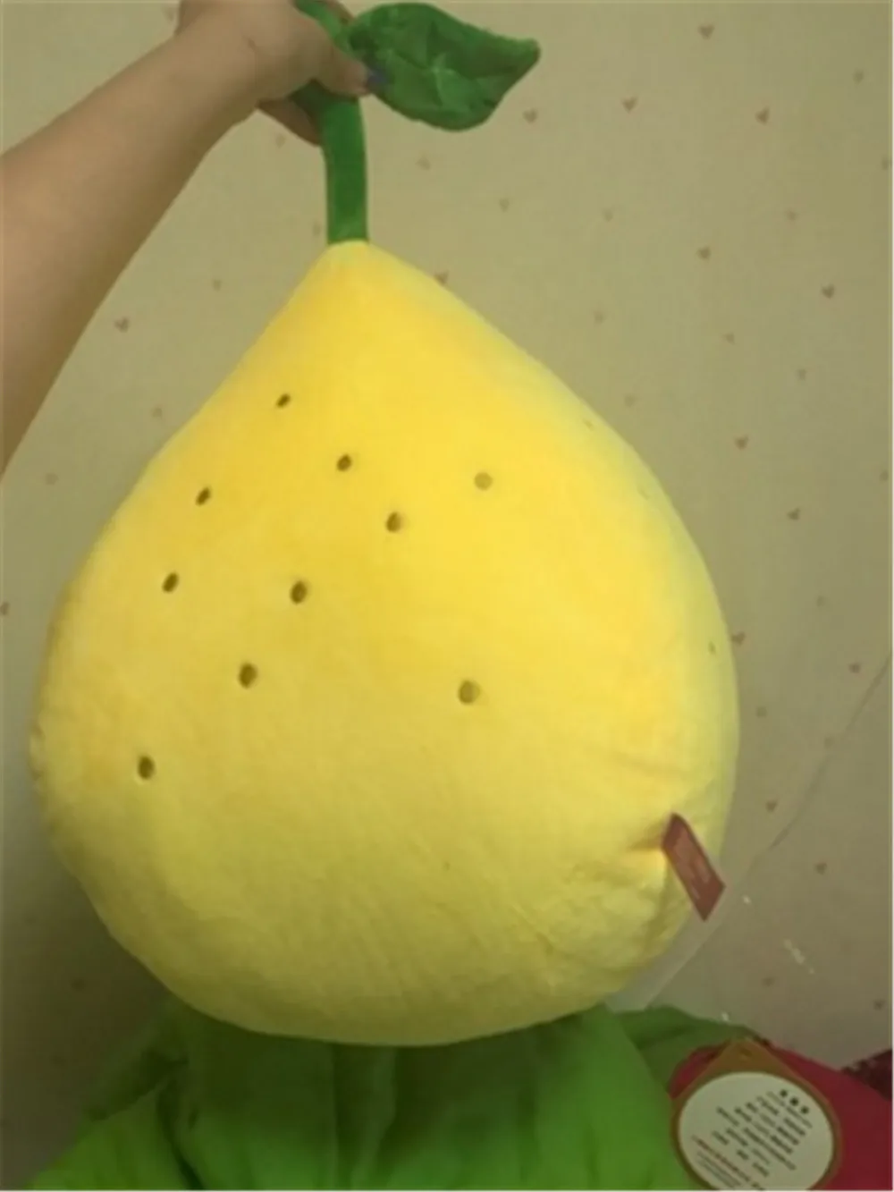 Fancytrader Cute Lemon Plush Toys Doll Round Shaped Fruits Yellow Lemon Pillow Cushion 40cm Kids Present1