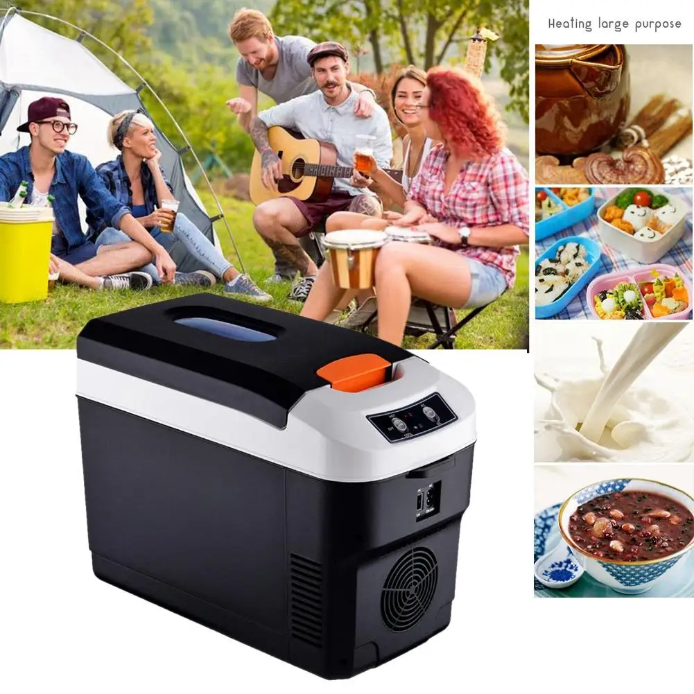 Car Fridge 10L Mini Refrigerator Car Home Dual-use Refrigerator Outdoor Camping Refrigerator Portable Cooler Arcon Congelador