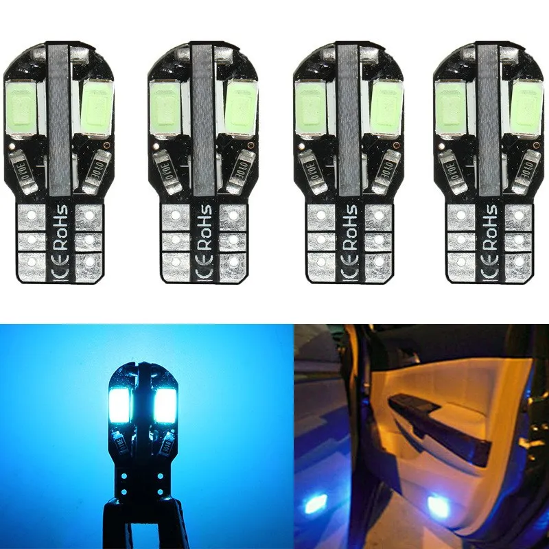 

New 10pcs T10 W5W 194 168 5630 5730 8 SMD LED 160LM Canbus Error Free Auto Side Wedge Interior Light Lamp Bulb Car Light Sourse