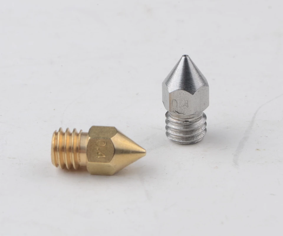 Free Shipping! 2pcs/Lot Printer Parts Brass Stainless Steel Nozzle For Zortrax M200 Hotend Kit For 1.75mm Filament 1 2pcs clone cht nozzle mk8 new hardened steel nozzle mk8 nozzle cht 0 4 0 6 0 8 high flow 1 75mm filament 3d printer nozzles