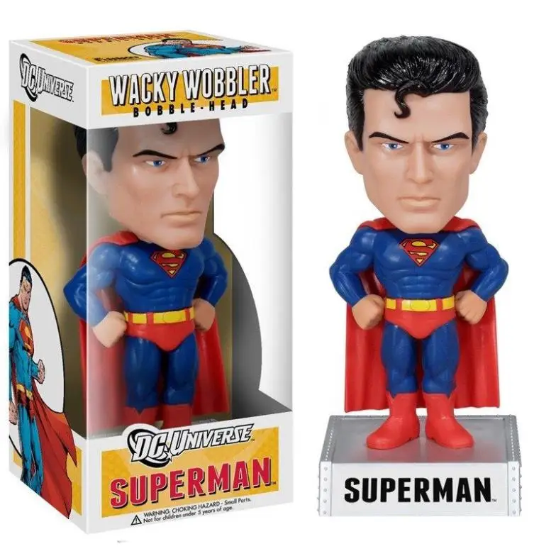 

FUNKO Wacky Wobbler DC Universe Superman Bobble Head PVC Action Figure Collection Toy Doll best gift