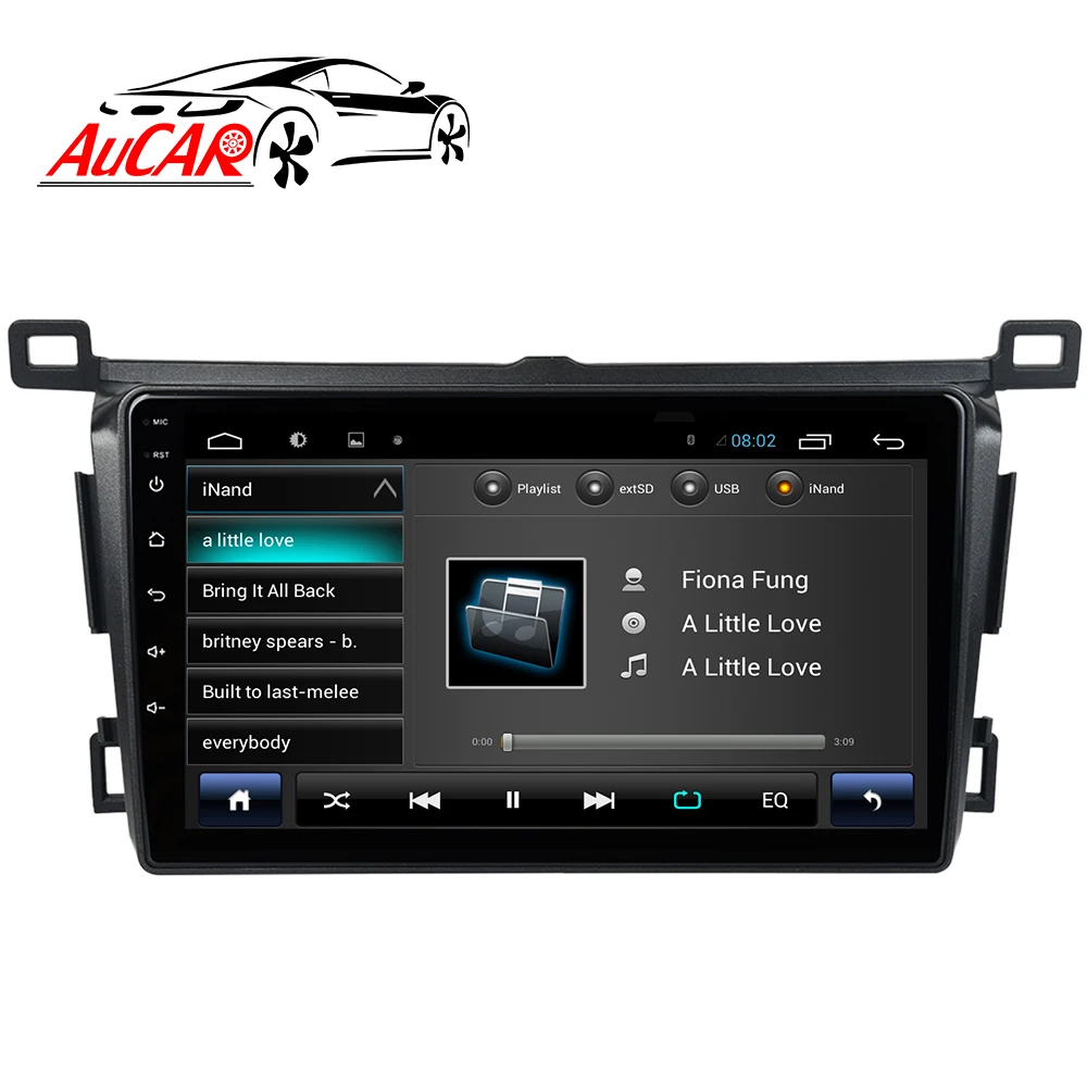 Top 9" 2 Din 1 Din Android 8.1 Car Radio for Toyota RAV4 2013 2014 2015 2016 2017 2018 2019 Stereo Video GPS Multimedia 1
