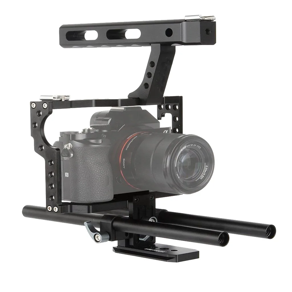 

Rod Cage Kit Rig Dslr Camera Stabilizer For Sony Gh4 A7S A7 A7R A7Rii A7Sii phone holder phone accessories