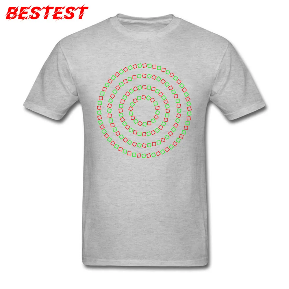 4 Perfect Circles Optical Illusion Party Lovers Day All Cotton Round Collar Men Tops & Tees T-shirts Newest Short Sleeve Tshirts 4 Perfect Circles Optical Illusion grey