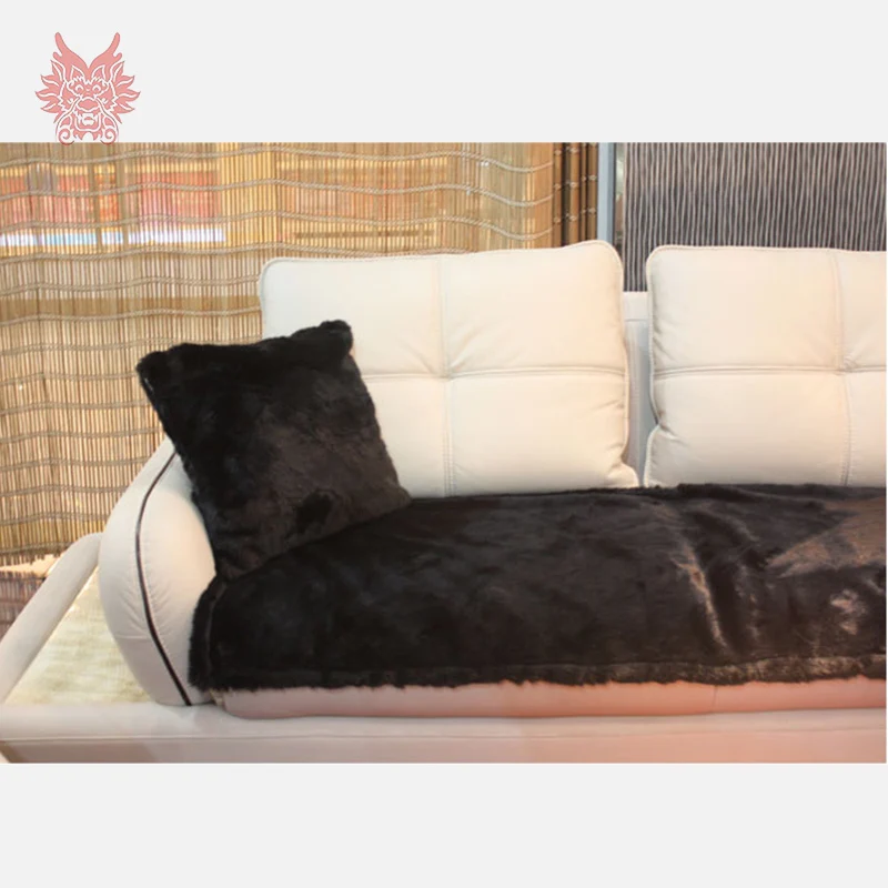 European Style White Black Grey Orange Solid Faux Fur Sofa Cover For European Style White Black Grey Orange Solid Faux Fur Sofa Cover For Wither High Grade Rabbit Slipcovers Sp2149 In From Home Garden On
