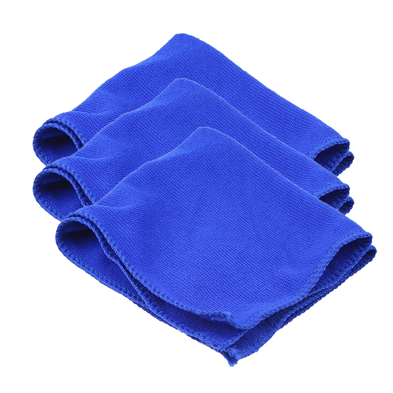 Buy 3PCS 30X30CM Blue Microfiber Cleaning Cloth