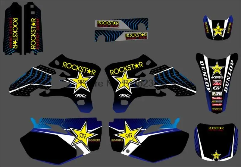 

New Style TEAM GRAPHICS & BACKGROUNDS DECALS STICKERS Kits for Yamaha YZ250F YZ450F YZF250 YZF450 2003 2004 2005