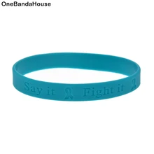 OBH 50 шт. Debossed сказать, что это борьба с ним и лечение это мотивационный силиконовый браслет