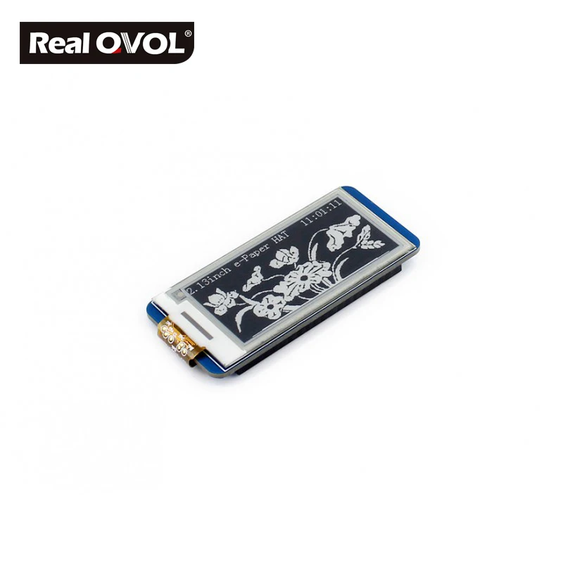 

RealQvol 2.13inch e-Paper HAT 250x122 E-Ink Drive Demo Board display for Raspberry Pi Display color: black,white,SPI Interface