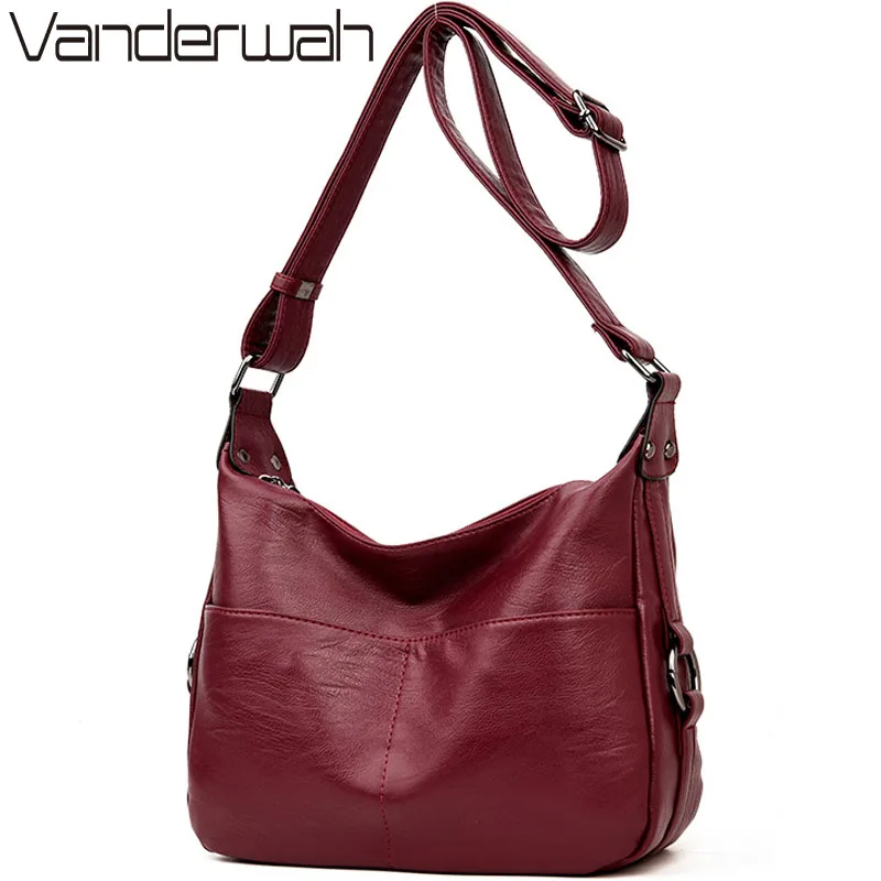 Koop VANDERWAH Winter vrouwen lederen Top handvat handtassen vrouwen beroemde merken vrouwelijke toevallige schoudertas Tote voor meisjes SAC een BELANGRIJKSTE