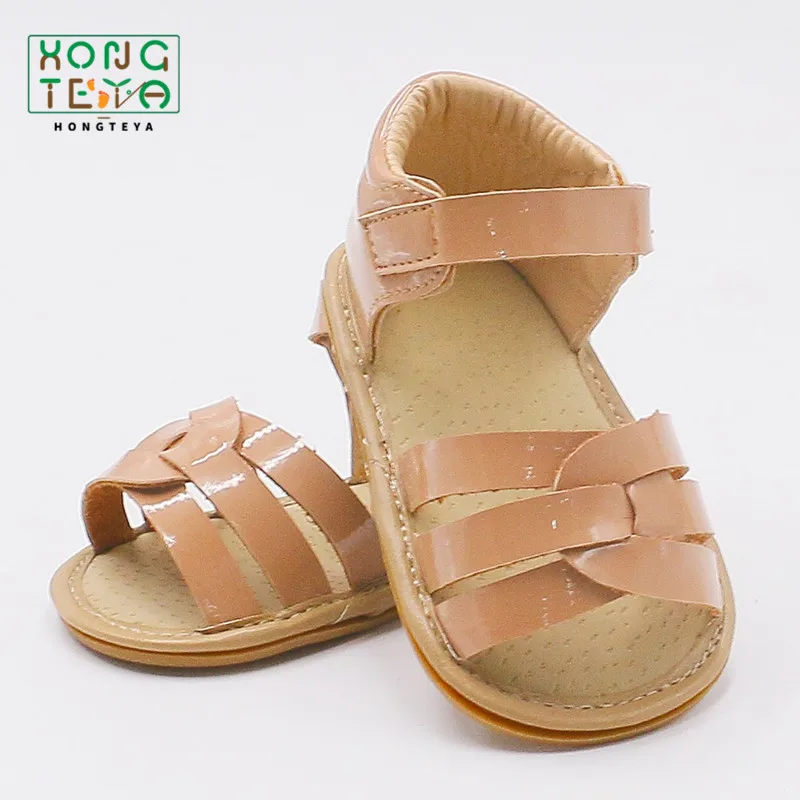 

Fashion Baby Girl Summer Sandals Newborn Baby Pu Leather Solid Shoes Infant Rubber Anti-Slip Bebe Moccasins Beach Footwear Shoes