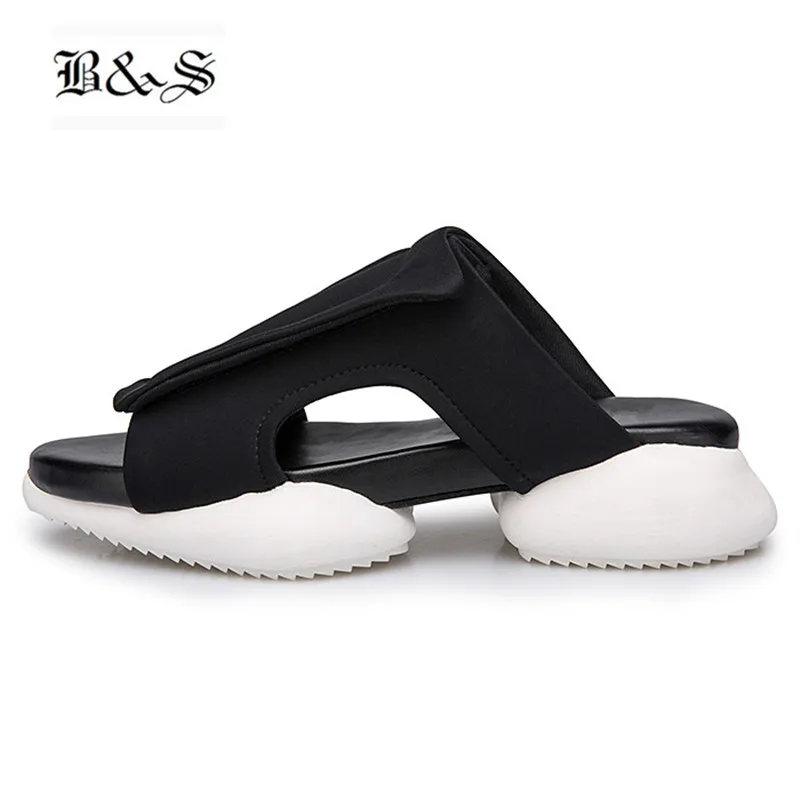 

Black& Street NEW Summer open toe casual beach Non-slip Thick Sole Sandals personalized Roma leisure Sandals