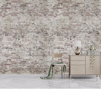 

Bacaz Vintage Brick Wallpaper Mural for Coffee Cafe Restaurant Hotel Background 3D Brick Mural Wall paper Sticker