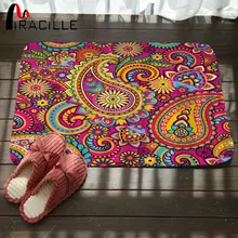 Miracille, коралловый флис, богемный цветочный Рисунок Пейсли, ковер для спальни, коврик для дома и улицы, коврик для дома