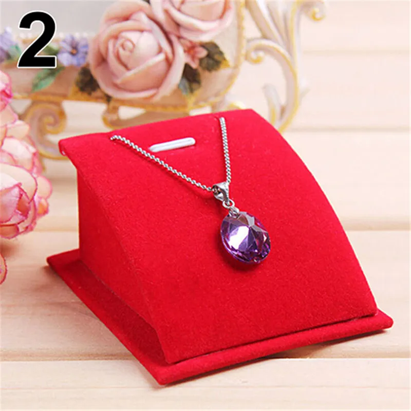 1Pcs Jewelry Stand Soft Velvet Fashion Necklace Pendant Drop Chain elegant simplicity Display Holder Standing | Украшения и