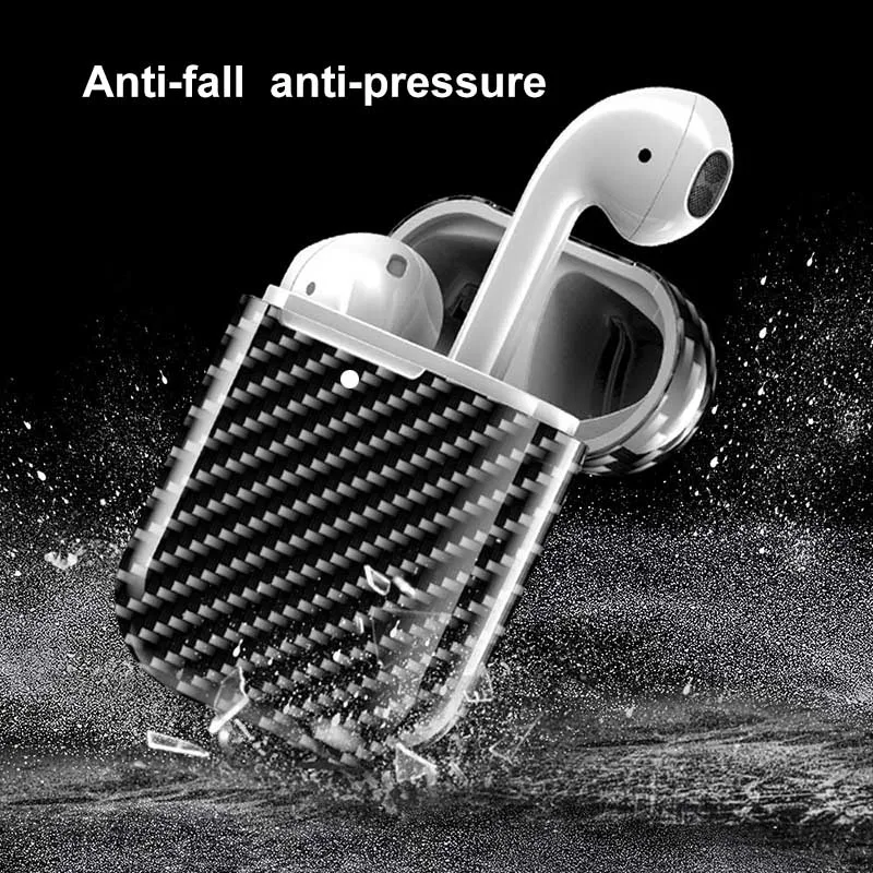 

Carbon Fiber Hardshell Case Protection Box Compatible with Apple Airpods 2 NK-Shopping