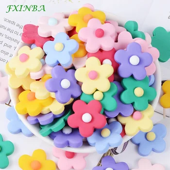 

FXINBA 1/3/5/10pcs Frosted Flower Charms For Slime Filler DIY Ornament Phone Decor Resin Charms Lizun Clay Slime Supplies Toys