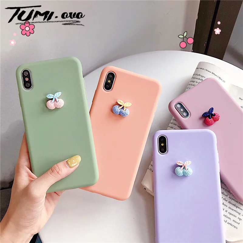 Мягкий силиконовый чехол с 3d-рисунком Макарон карамельных цветов для iPhone X 6 6s 7 8