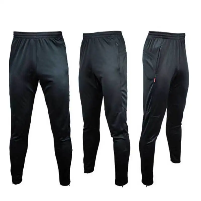 

Hot Sale Men Soccer Running Training Sweat Skinny Pants Trousers Pure Black