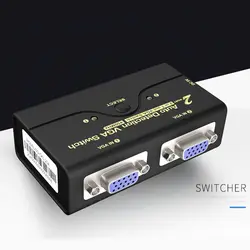 2 шт. 2 в 1 выход адаптер прочный подключение к компьютеру Синхронизация данных VGA разветвитель анти-помехи монитор стабильная передача