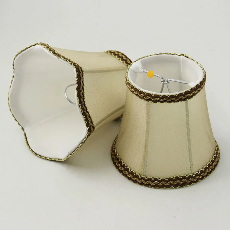 

Gold Color Wall Lamp Shade Decorative , Fabric Lamp Shade for Chandelier, Clip On