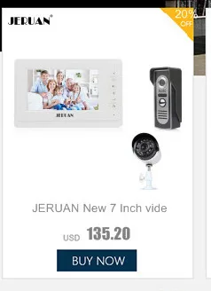 JERUAN Home 7 ''ЖК-Видео дверной телефон домофон система Комплект водостойкая RFID камера доступа + 700TVL аналоговая камера + E-lock