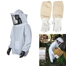 Высокое качество Белый защитный Пчеловодство куртка Тюлевое платье с шапочкой одета костюм Смок