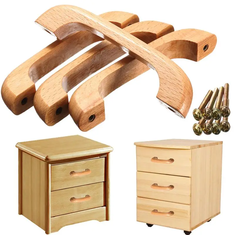MTGATHER, 4 шт., 96 мм, твердая деревянная ручка для шкафа и ручки, деревянная Грибная мебель, круглый ящик, мебель, маленькие ручки